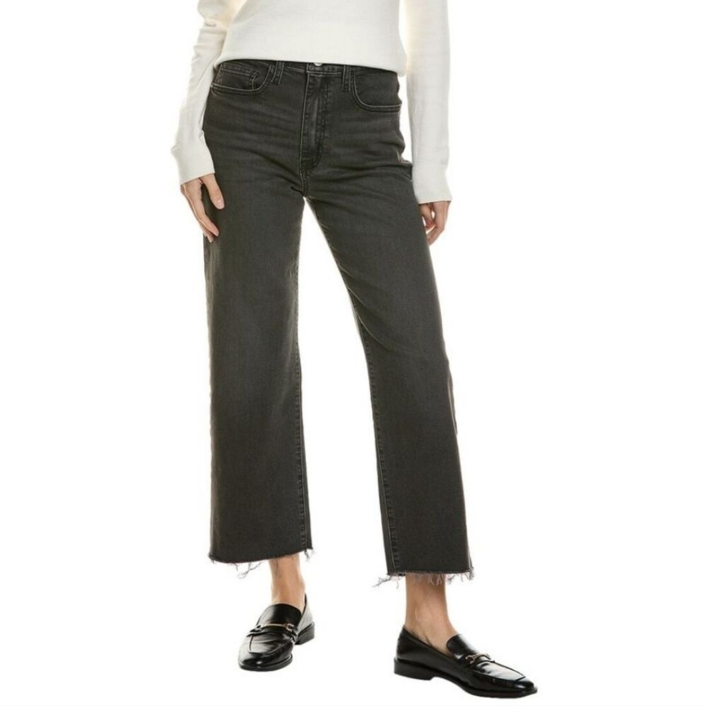 FRAME Le Jane Crop Denim Jeans Obsidian Black Gray Size 31